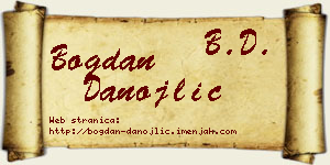 Bogdan Danojlić vizit kartica
